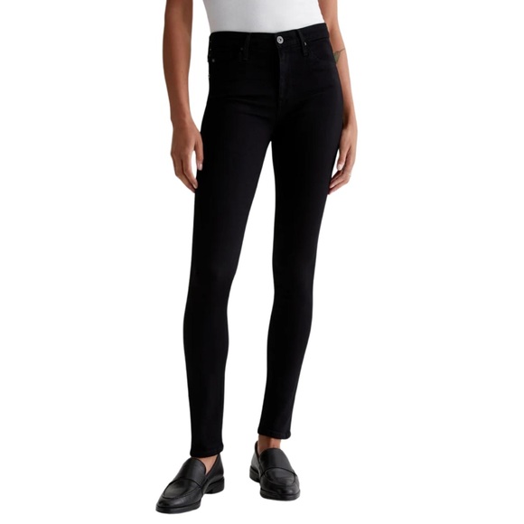 Ag Adriano Goldschmied Denim - AG Adriano Goldschmied Prima Midrise Cigarette Jeans Womens 28 Black Tencel